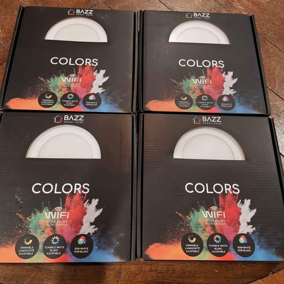 BAZZ 4" Smart Wi-Fi Color + White LED Recessed Light Fixture - Picture 1 of 7